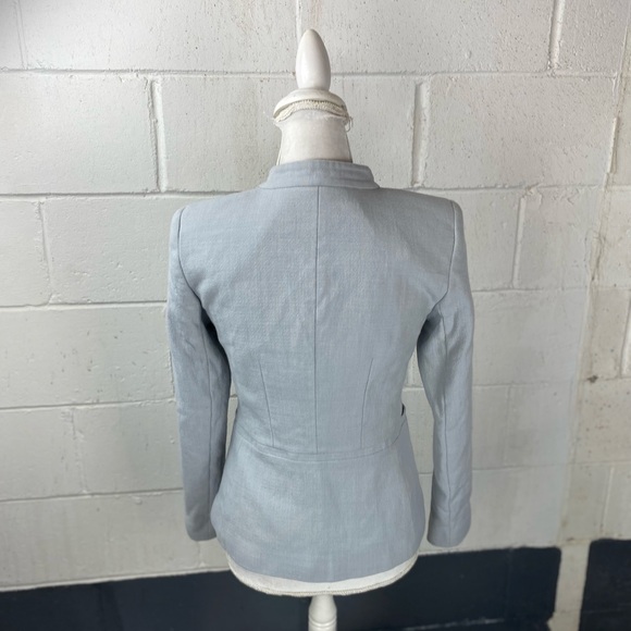 Womens Lafayette 148 New York Blazer Size 2 Blue Zip Up Career. - Picture 6 of 7